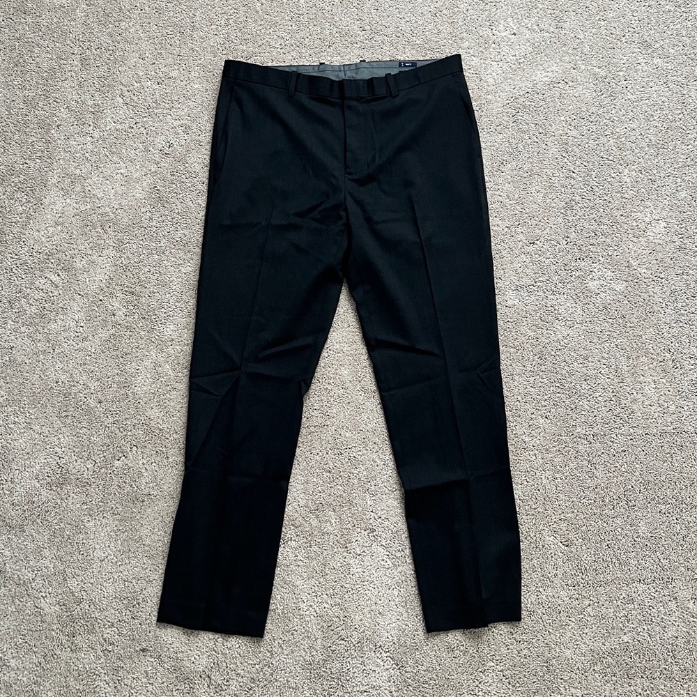 The Tie Bar Black Dress Pants - Tailored Front Crease